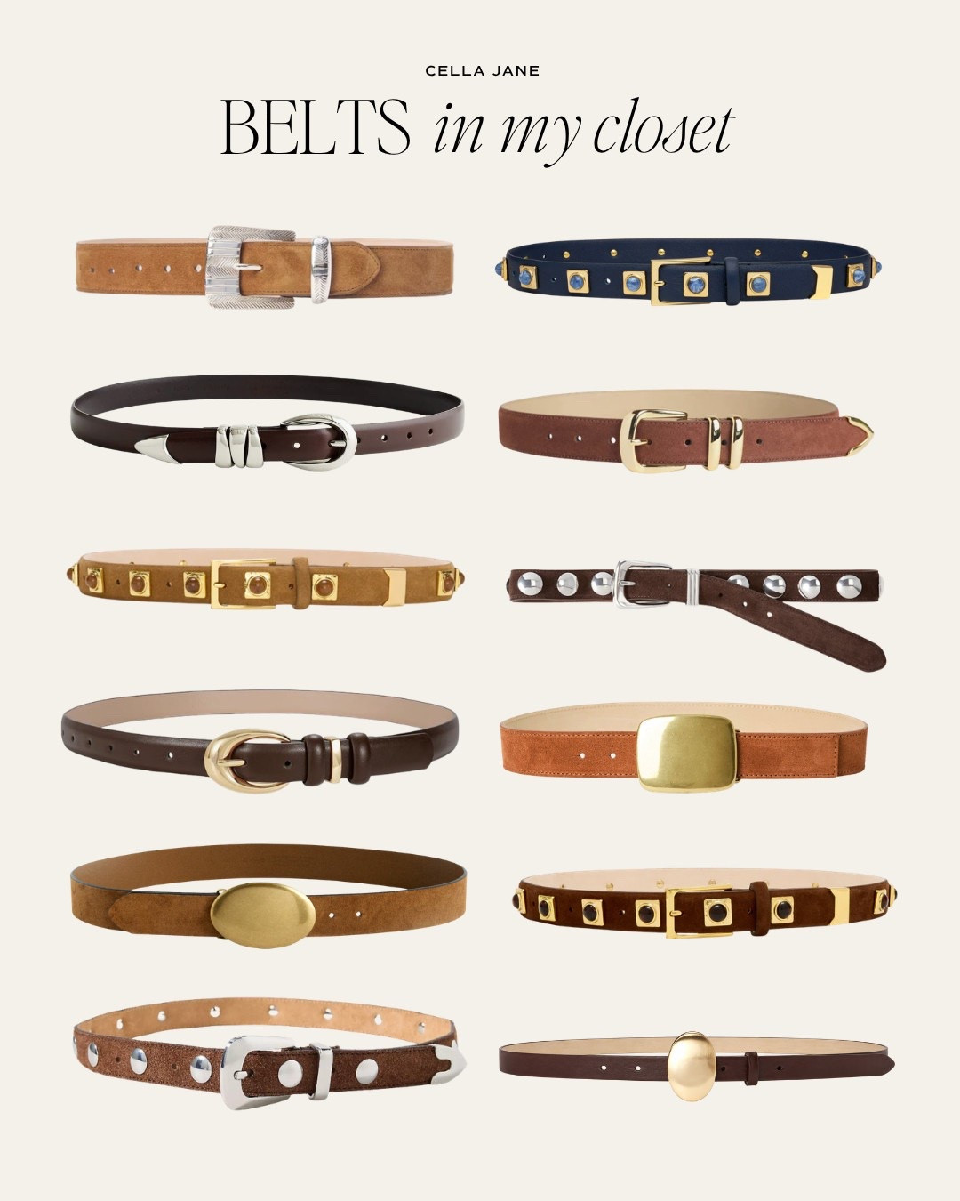 Belts I own and love! These are all great styles for fall at different price points.