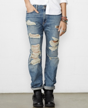 Denim & Supply Ralph Lauren Distressed Boyfriend Jeans, Delmhorst Wash | Macys (US)