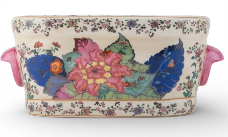 Vintage Style Small Chinese Tobacco Leaf Cachepot Planter-9.5'' x 4''H | eBay US