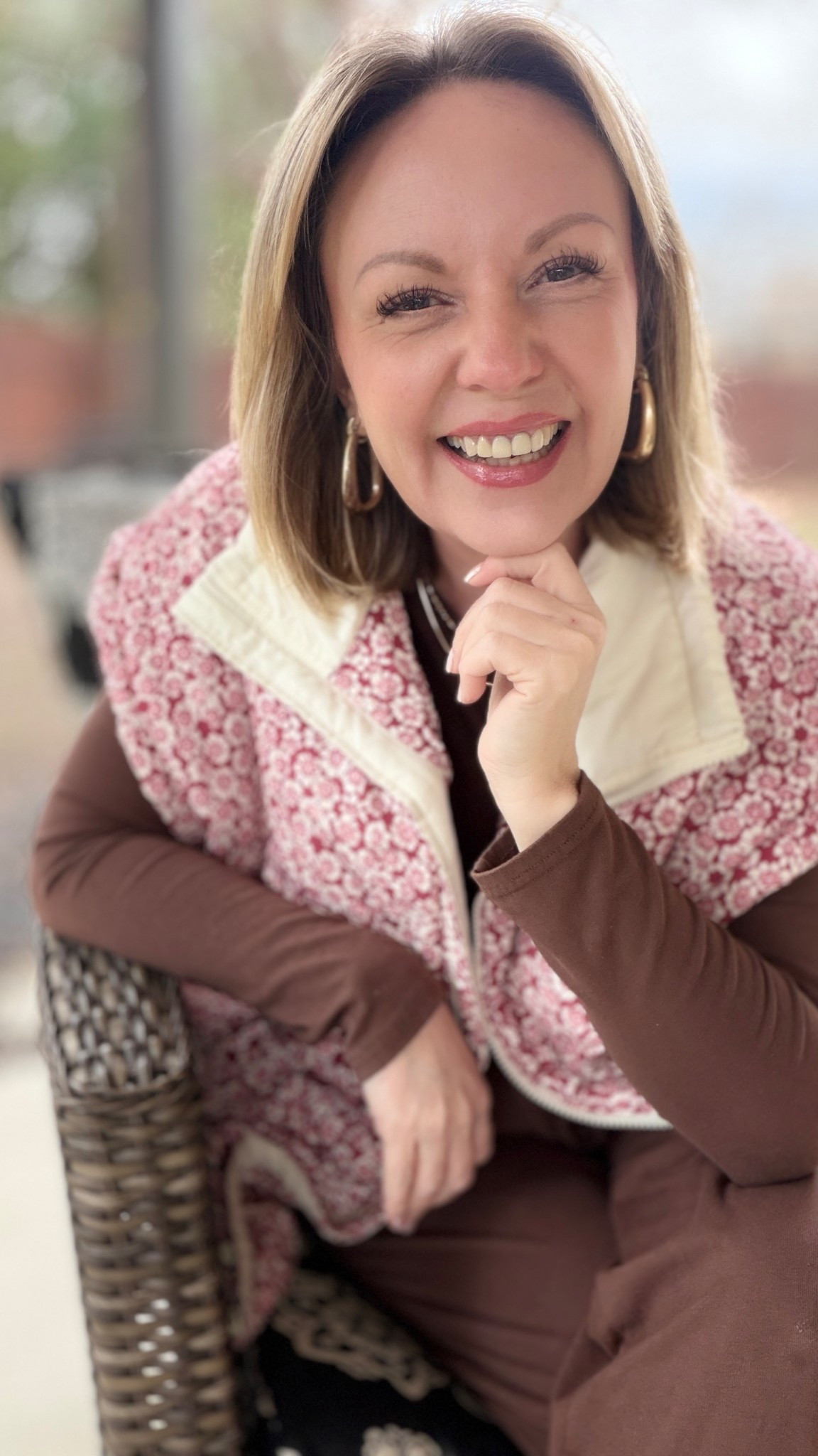 Large vest; medium set

#LTKSeasonal #LTKOver40 #LTKPetite