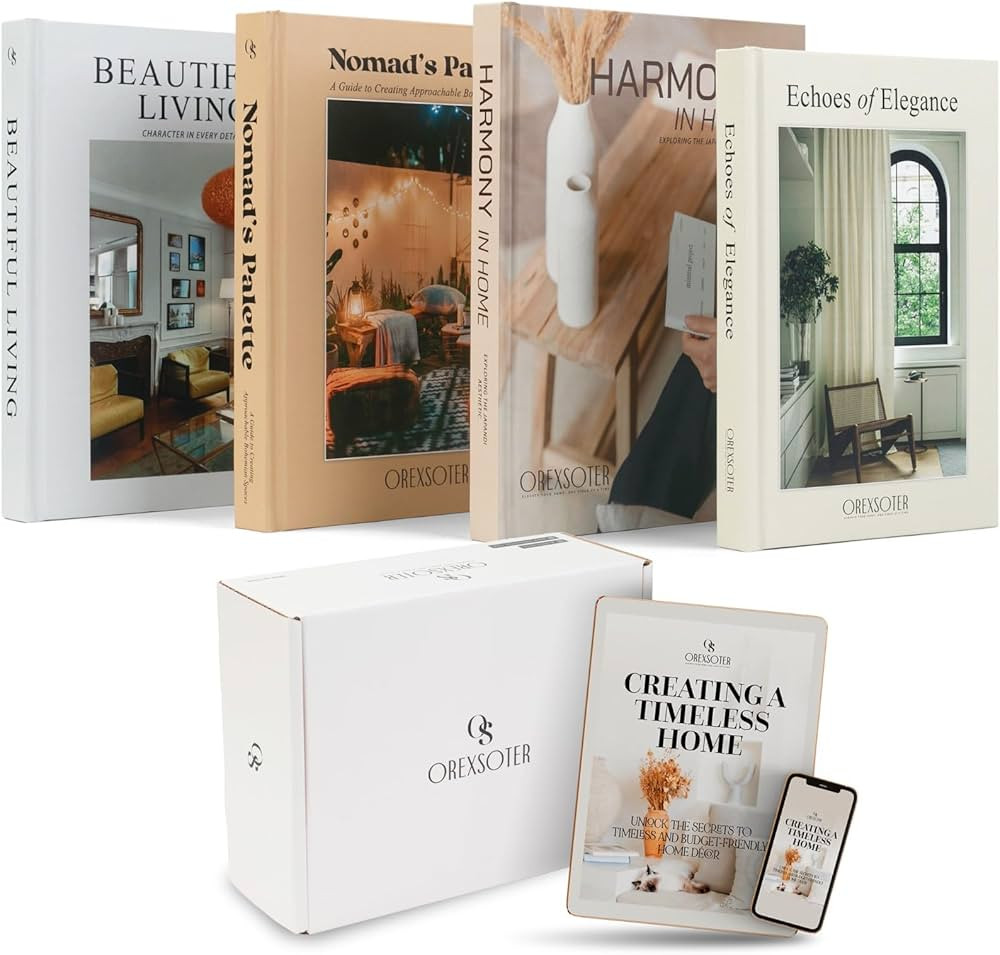 4 Decorative Books for Home Decor with Hardcovers for Aesthetic Coffee Table Decor for Living Roo... | Amazon (US)