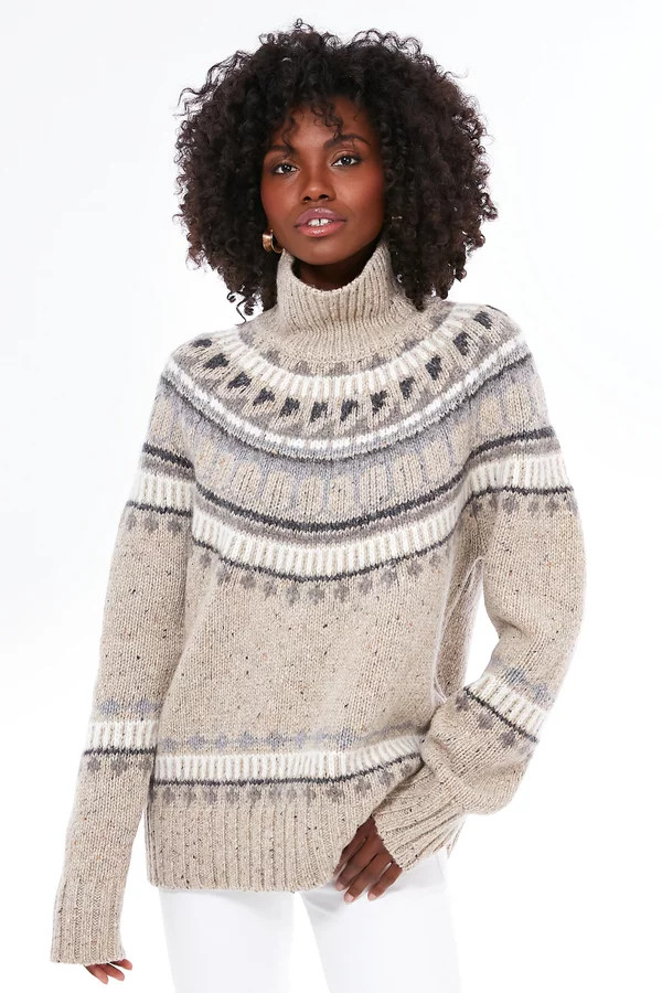Oatmeal Combo Apres Ski Fairisle Turtleneck | Tuckernuck (US)