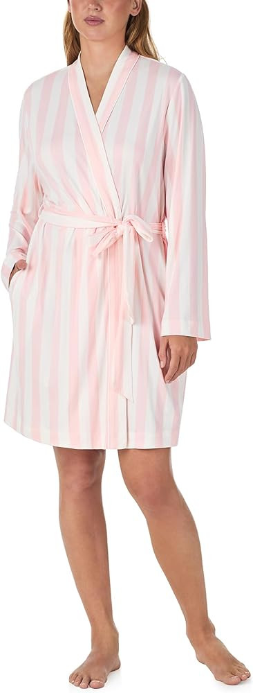 kate spade new york Womens Super Soft Jacquard Plush Bathrobe - Long Sleeve Above Knee Length Rob... | Amazon (US)