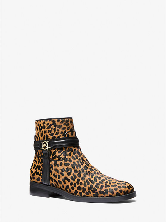 Mindy Leopard Print Calf Hair Boot | Michael Kors US