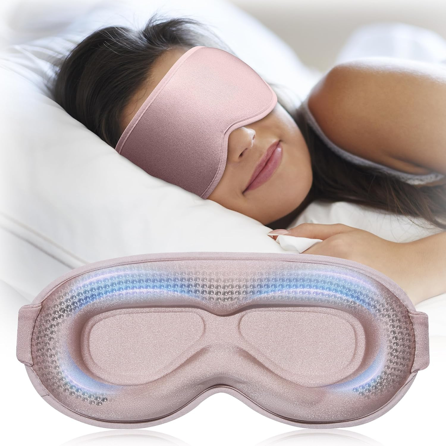 FACEMOON 3D Blackout Weighted Sleep Mask, Airplane Travel & Nurse Essential | Amazon (US)