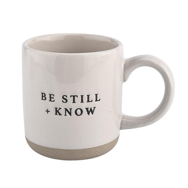 Be Still + Know Stoneware Coffee Mug | Sweet Water Decor, LLC