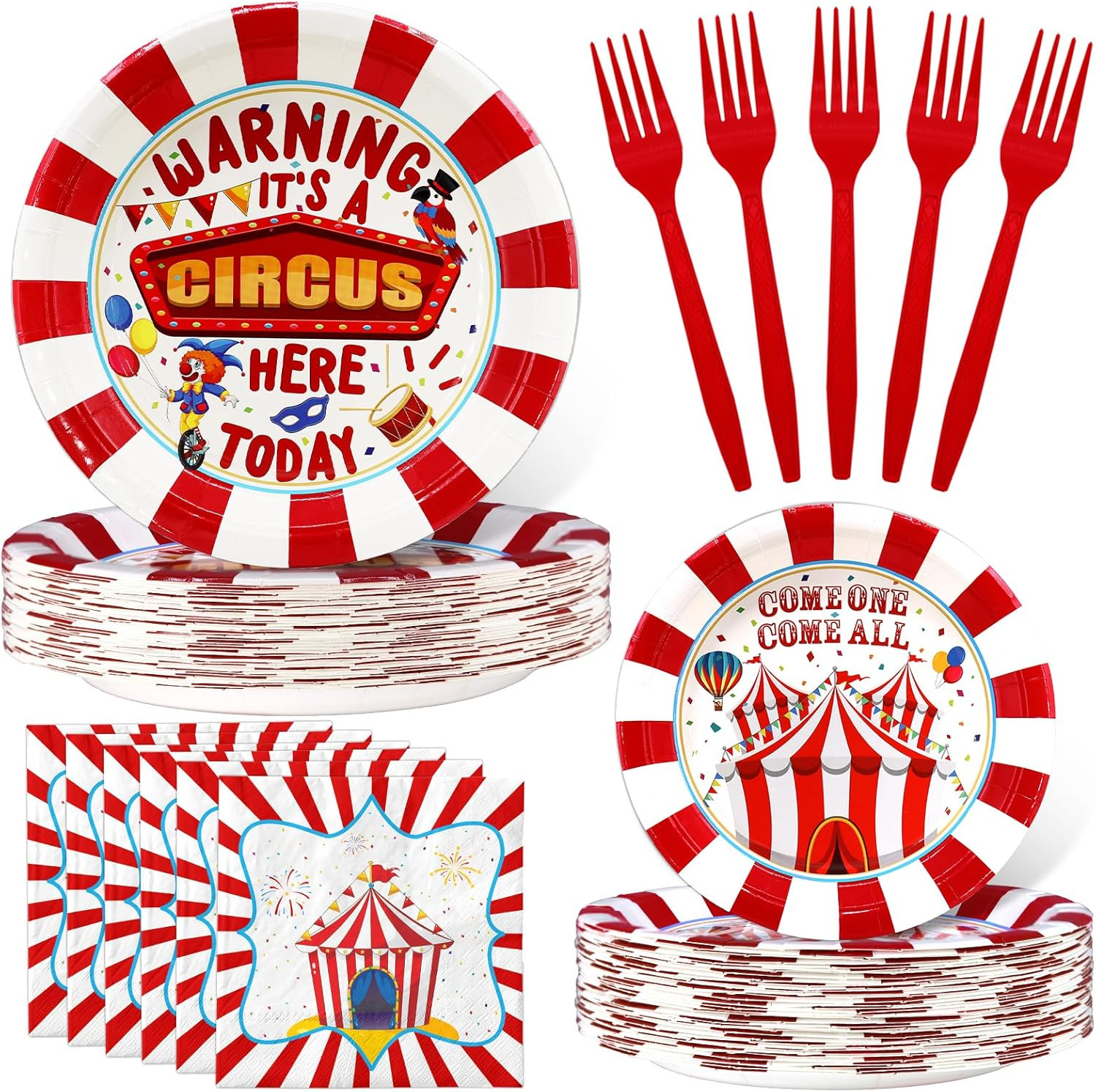 Circus Birthday Party Decorations - Carnival Birthday Party Favors - Carnival Party Supplies - Ci... | Amazon (US)