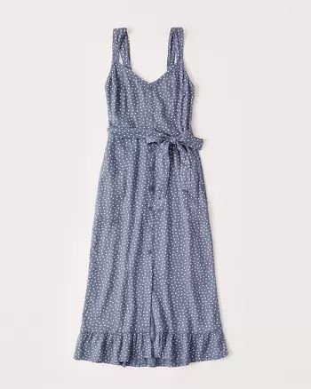 Ruffle Midi Dress | Abercrombie & Fitch US & UK