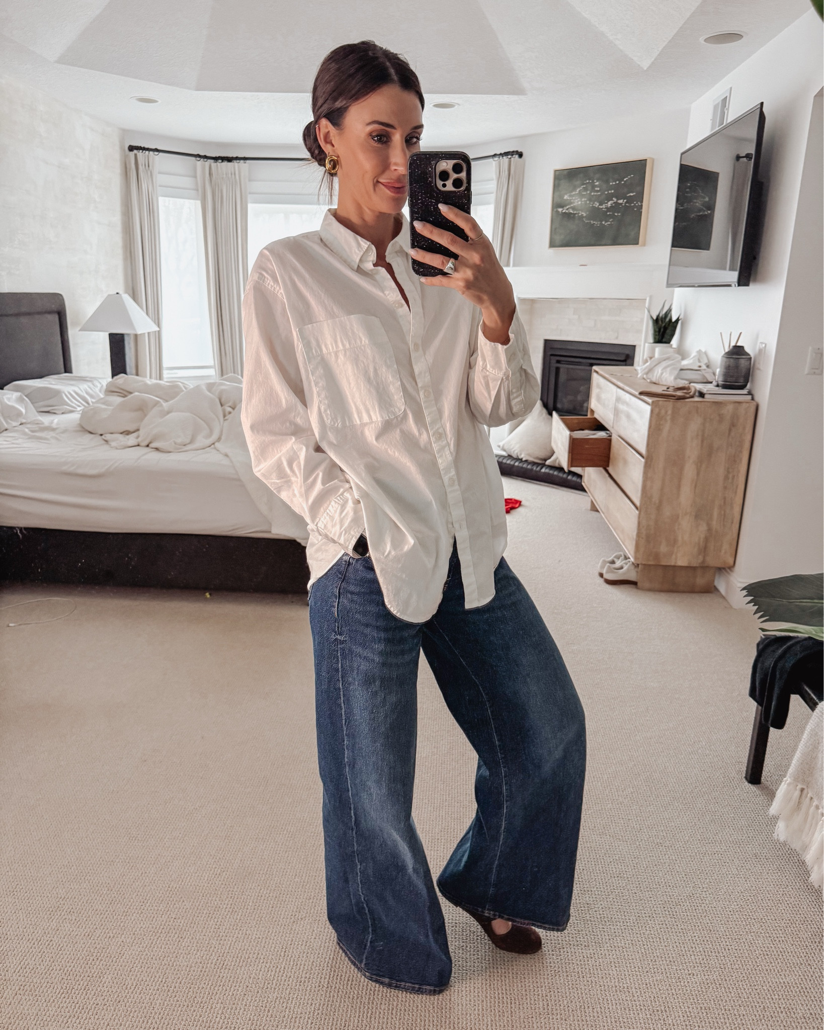 OOTD with my favorite jeans from Mango. I love a simple slouchy outfit like this dressed up with some fun jewelry. 

#LTKootd #LTKgrwm #LTKWorkwear