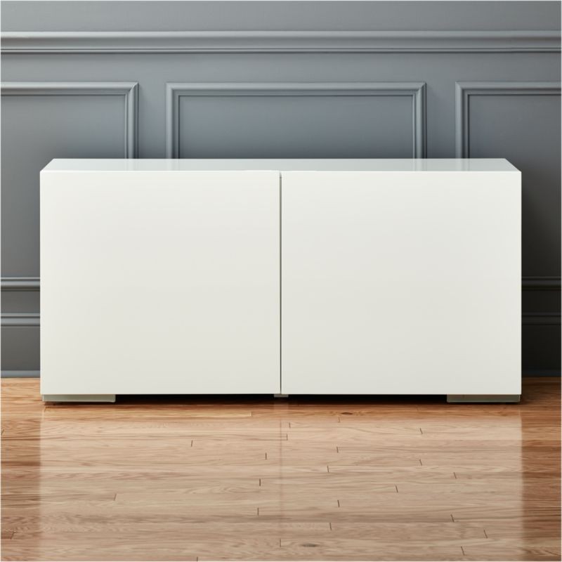 Fuel White Credenza + Reviews | CB2 | CB2