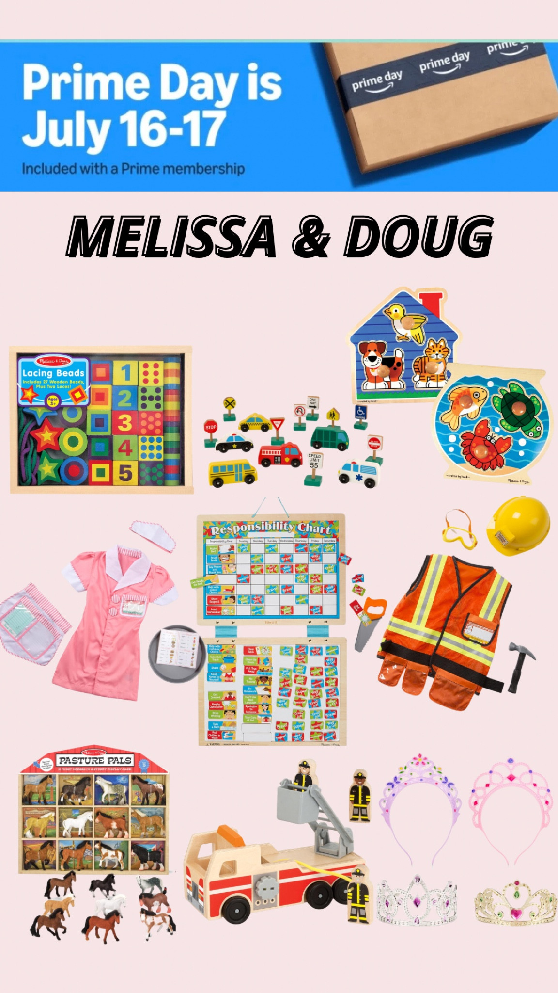 Melissa & Doug items for Amazon Prime Day! 

amazon must haves, amazon finds, amazon sale, prime day deals, amazon prime day, kids toys, kids activities, toddler toys, melissa & doug activities, kids responsibility chart, kids dress up, kids puzzles, wooden toys 

#LTKKids #LTKFindsUnder50 #LTKSaleAlert