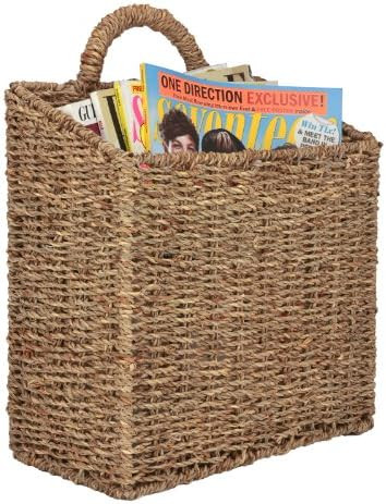 MyGift Wall Basket Hanging Storage Basket, Large Decorative Baskets, Magazine and Mail Organizer ... | Amazon (US)
