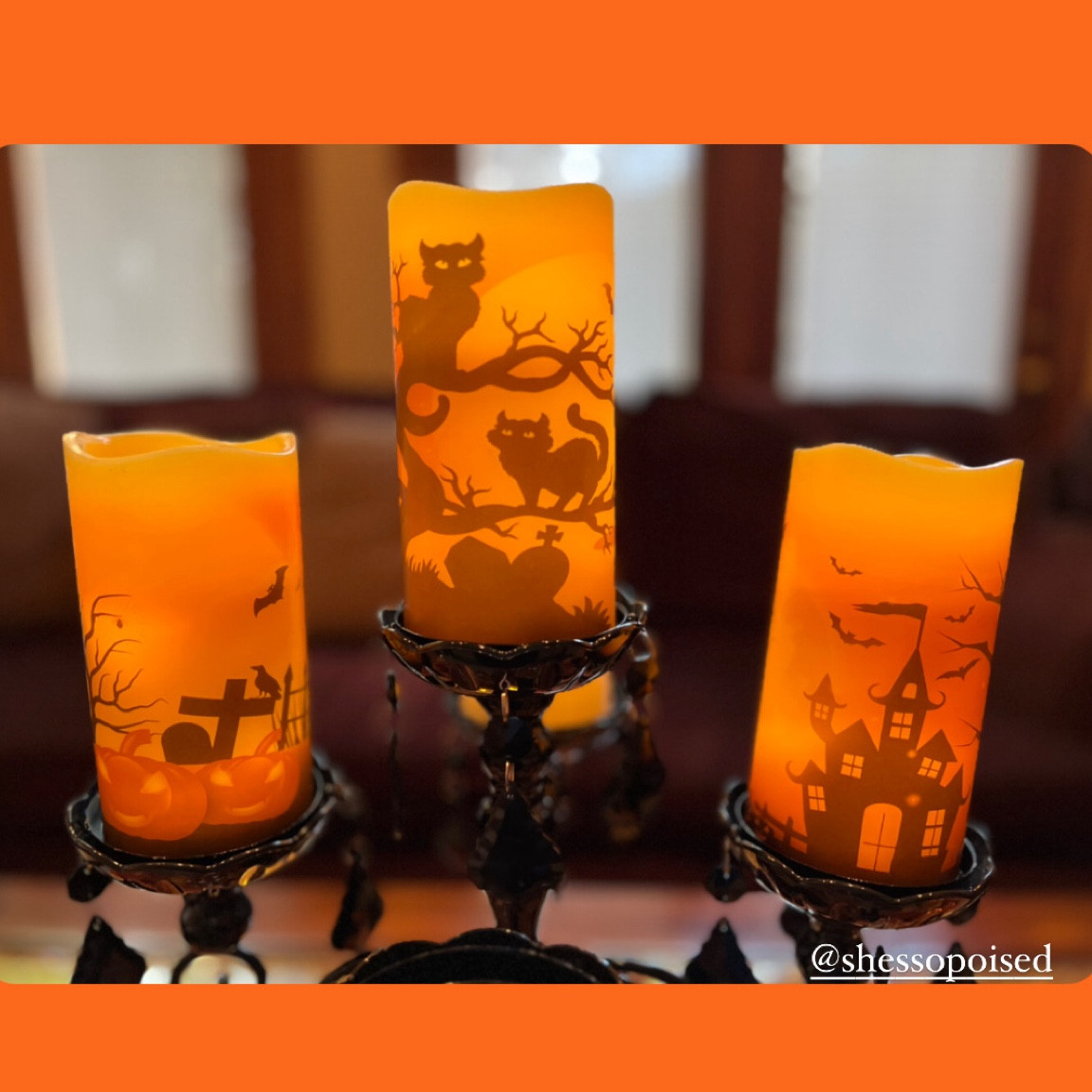 Flameless Halloween candles - 3 candles to a set and comes with a remote. #halloweendecorations 

#LTKSeasonal #LTKHalloween