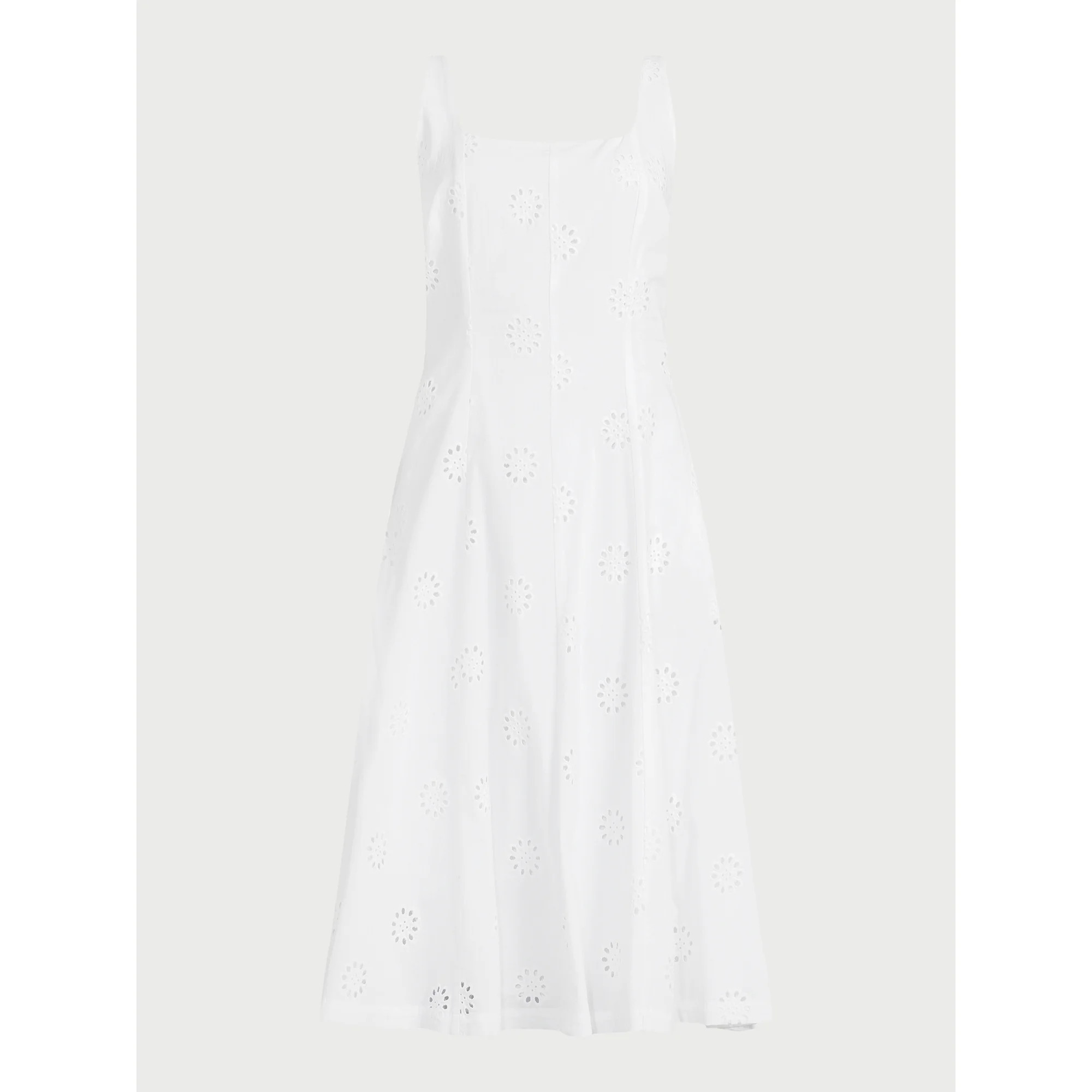 Free Assembly Women's Cotton Sleeveless Square Neck Eyelet Midi Dress, Sizes XS-XXL | Walmart (US)