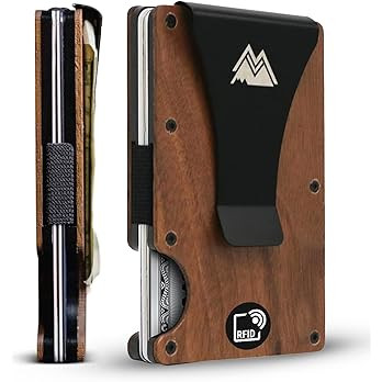 Mountain Voyage Minimalist Wallet for Men & Women with Money Clip or Cash Strap - RFID Blocking M... | Amazon (US)