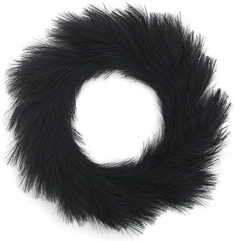 Hananona Artificial Pampas Grass Wreath, 22" Black Faux Pampas Grass Wreath Decor for Halloween H... | Amazon (US)