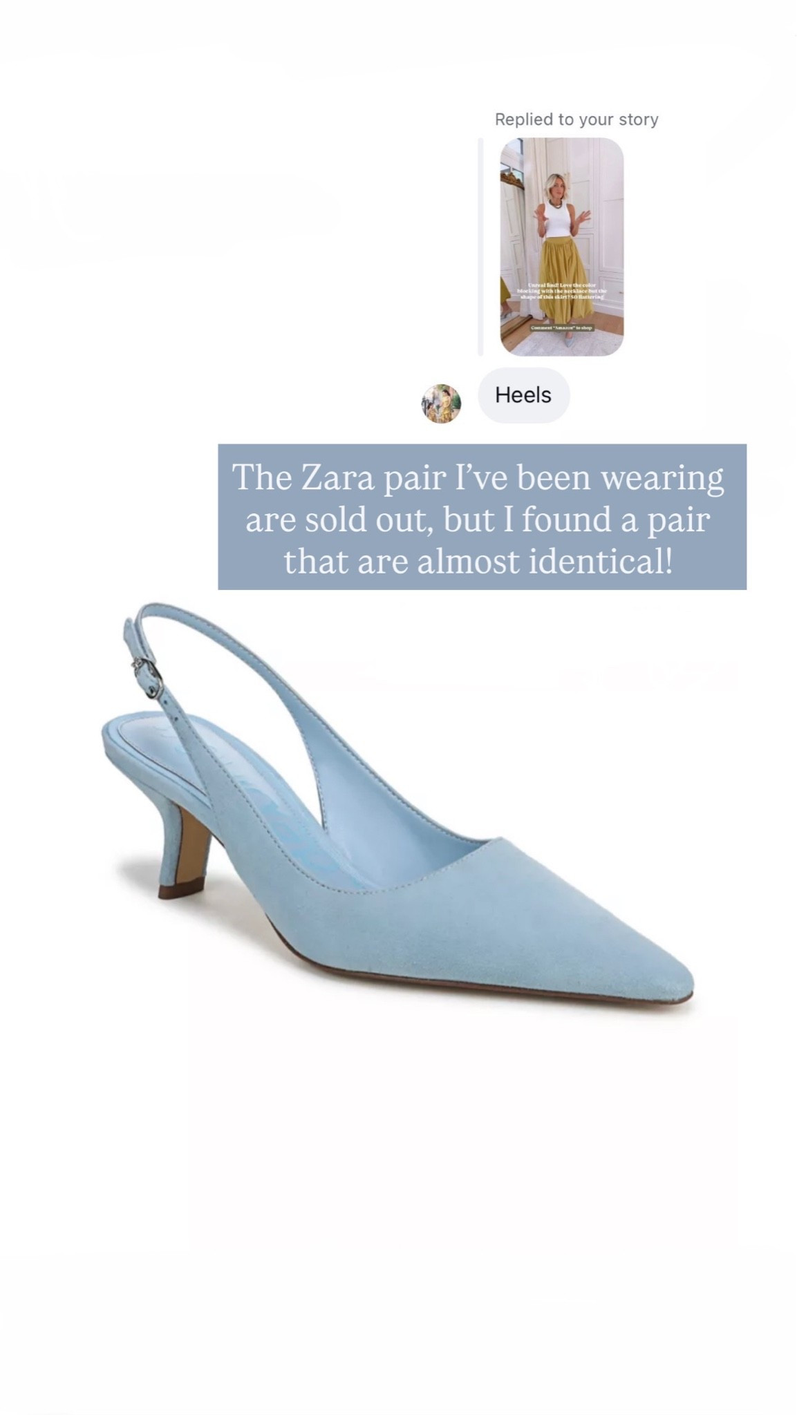 The blue Zara heels I’ve been wearing have been on repeat for me 😍 I love the dusty blue color and they’re the perfect height! Perfect for work or weekend

Loverly grey, suede kitten heels, blue heels women, transitional shoes, dressy shoes for women

#LTKSeasonal #LTKWorkwear