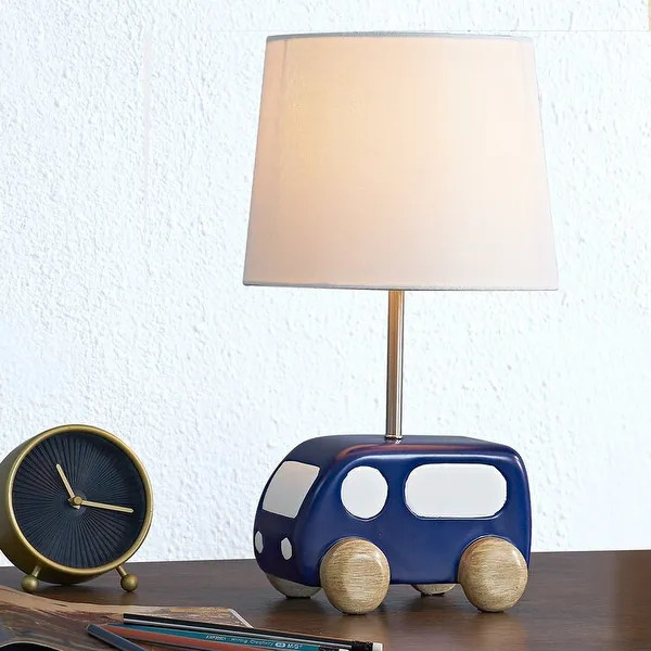 Maxax 16'' Cute Resin Metal Car Table Lamp - Overstock - 36369353 | Bed Bath & Beyond