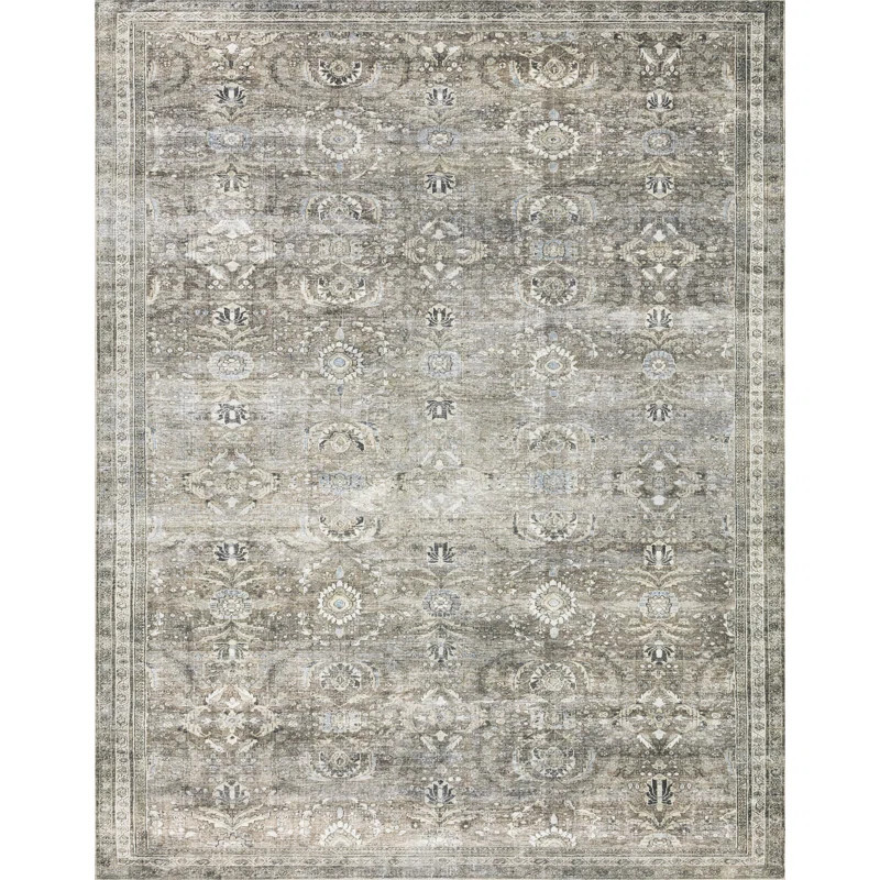 Sim Oriental Green/Beige Area Rug | Wayfair North America