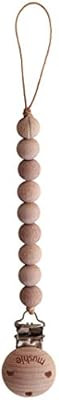 mushie Pacifier Clip Holder | Handmade in The USA | Cleo (Wood) | Amazon (US)