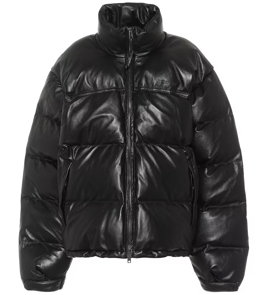 Leather puffer jacket | Mytheresa (UK)