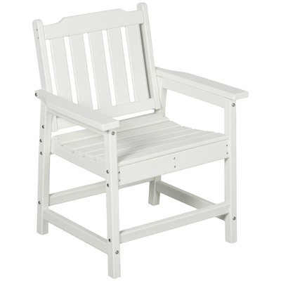 All-Weather Patio Chair, HDPE Patio Dining Chair, Heavy Duty Wood-Like Outdoor Furniture for Garden, Deck, Porch, Lawn | Target