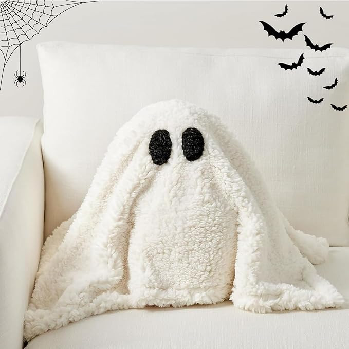 FERGRELM 2023 New Gus The Ghost with Pumpkin Pillow, 12" w x 13" h Gus The Halloween Ghost with P... | Amazon (US)