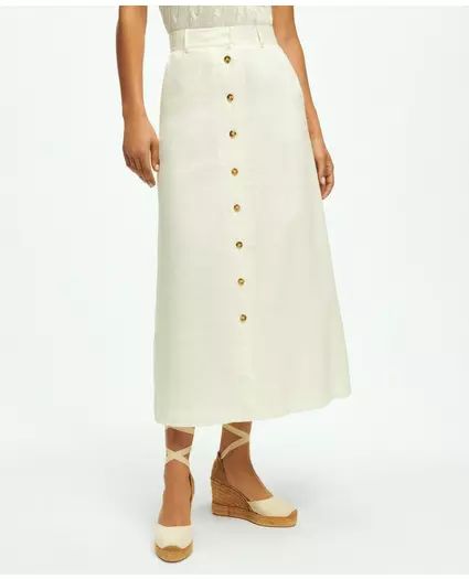 A-Line Linen Skirt | Brooks Brothers