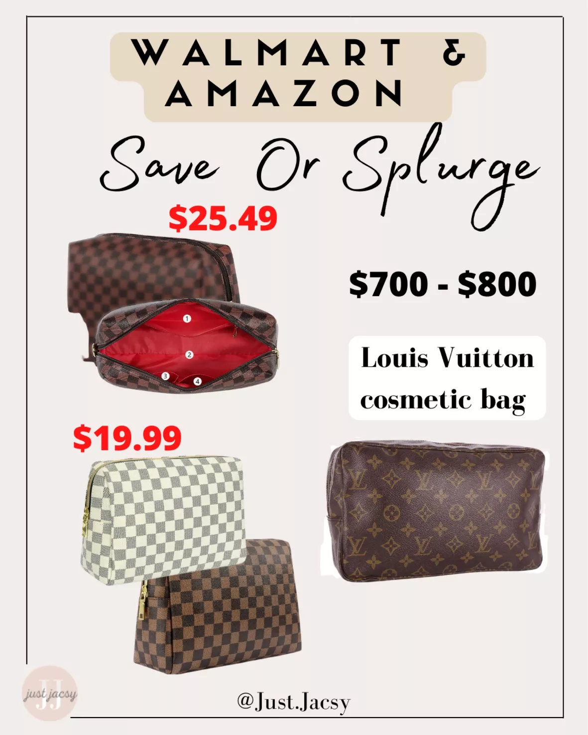 lv look for less cosmetic bag