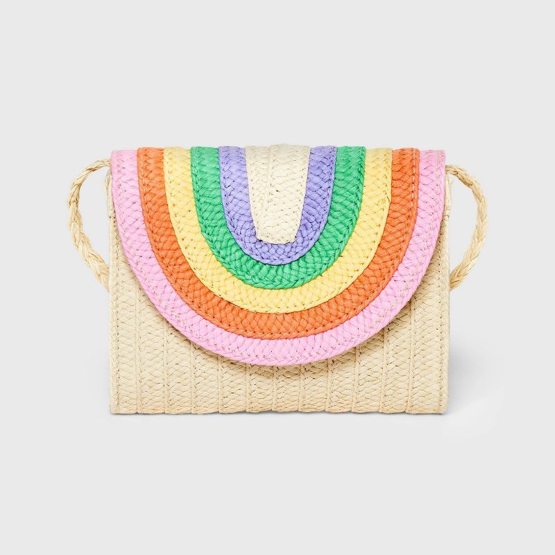 Girls' Straw Rainbow Crossbody Bag - Cat & Jack™ | Target