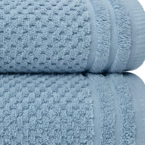 Gap Home Sculpted Organic Cotton 6 Piece Bath Towel Set Blue | Walmart (US)