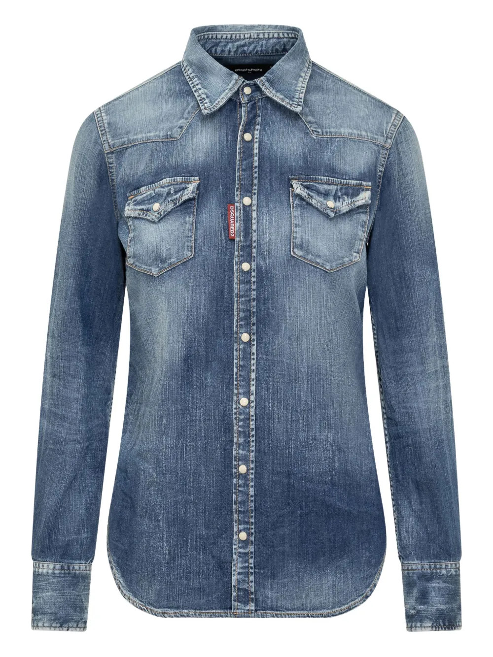 DSQUARED2 Westernhemd Aus Denim | Blau | FARFETCH | Farfetch Global