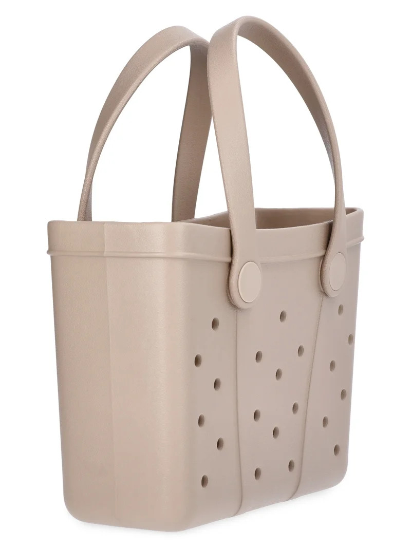 Time and Tru Women's Lightweight Mini Beach Tote Bag, Tan | Walmart (US)