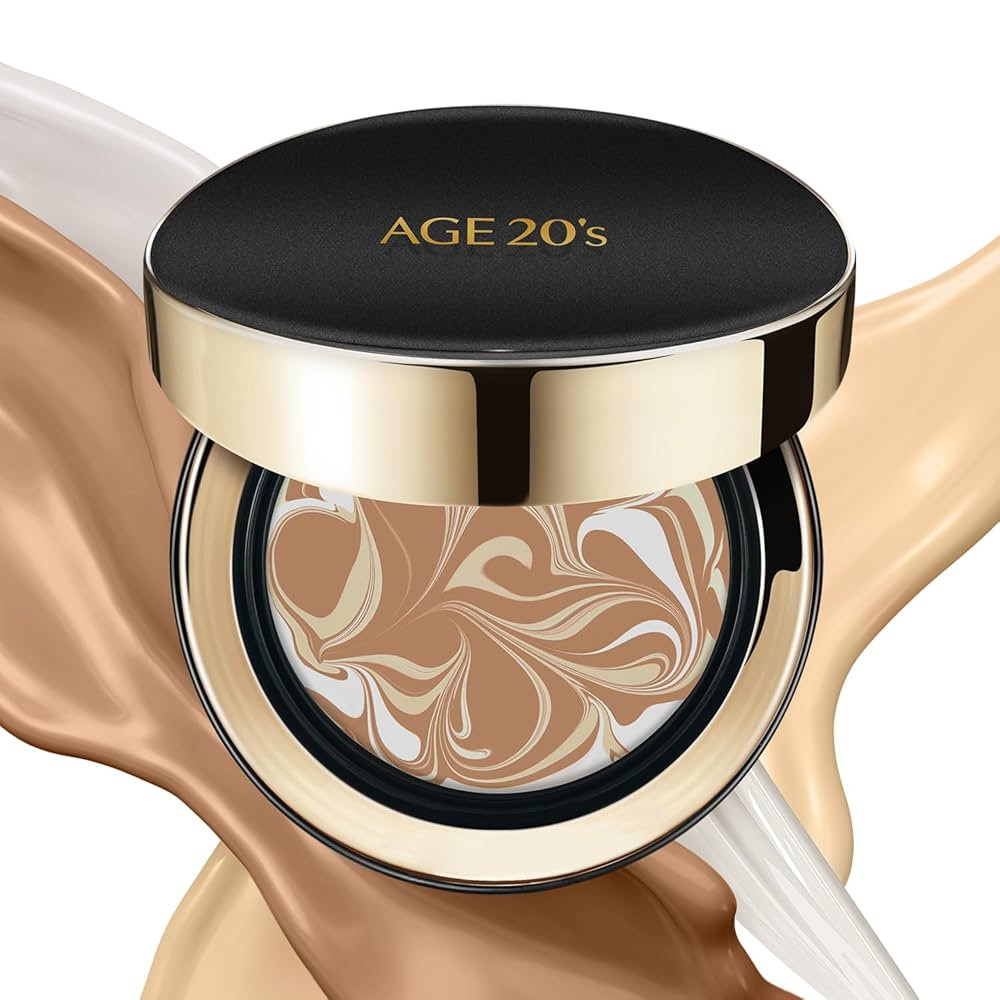 AGE20'S Signature Essence Pact SPF 50+ | Pack of 1 | 28N WALNUT | Cream Foundation, Dewy Finish, ... | Amazon (US)