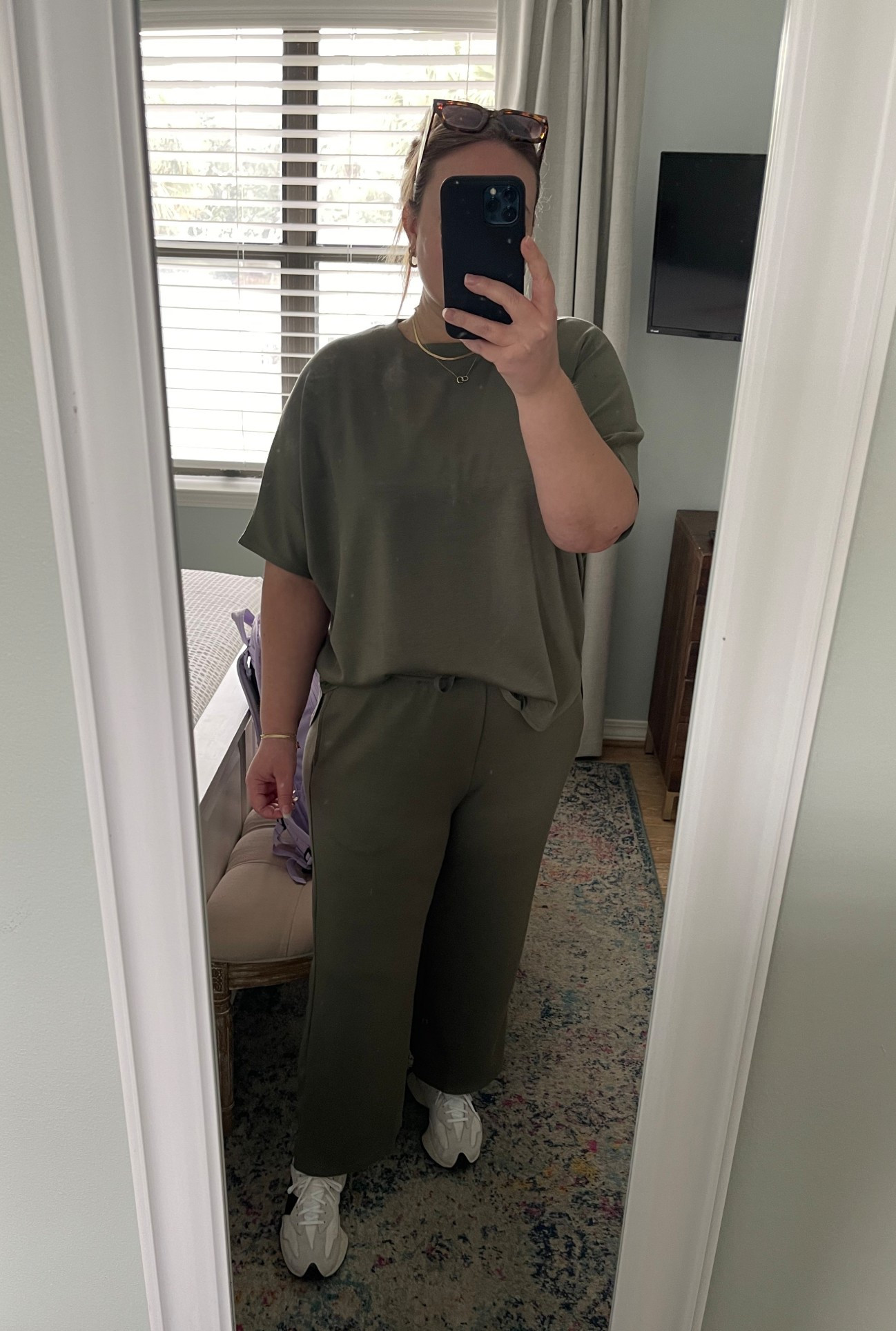 Matching set under $31, two piece set, Lounge set, athleisure set, Midsize, Amazon set, fall set, travel set, olive set, Amazon style, fall style, loungewear, breakfast outfit, errands, coffee outfit, sneakers, new balance 327

#LTKFindsUnder50 #LTKTravel #LTKShoeCrush