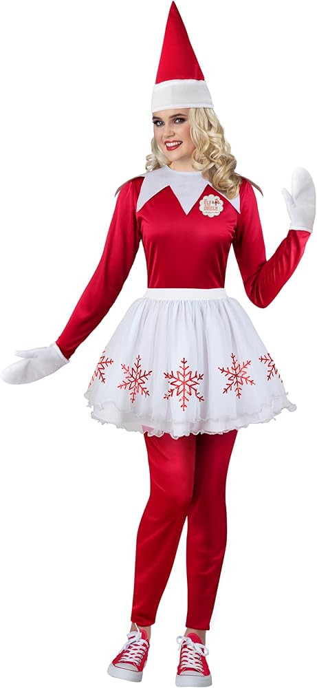 Fun World Womens Elf on The Shelf Costume Red | Amazon (US)