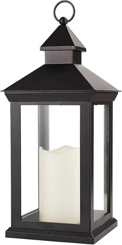Bright Zeal 14" Tall Vintage Decorative Lantern with LED Pillar Candle - Outdoor Lantern Waterpro... | Amazon (US)