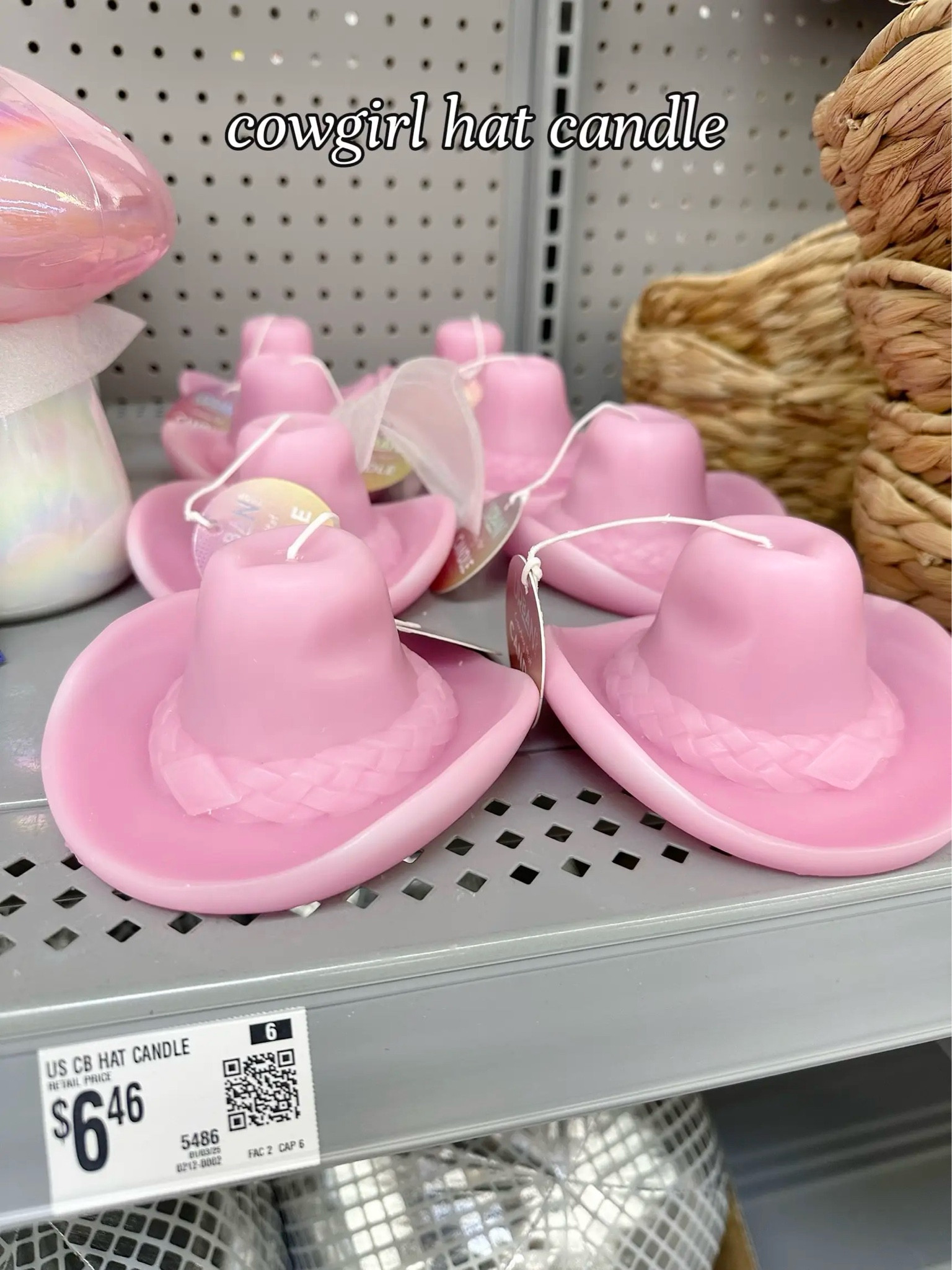 Pink Cowgirl Hat 3D Candle at Walmart for $6.46 - Preppy College Dorm/Apartment Decor, Southern Country Girl Decorations - Bedroom Makeover & Inspiration

#LTKHome