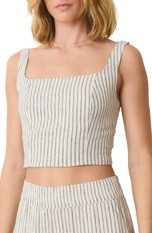 Marine Layer Zoe Stripe Hemp Blend Camisole in Cream/Navy Stripe at Nordstrom, Size X-Large | Nordstrom