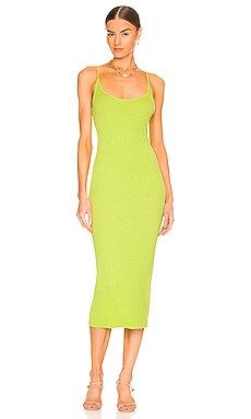 Enza Costa Silk Knit Essential Dress in Lime from Revolve.com | Revolve Clothing (Global)