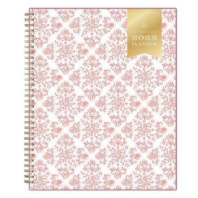 2022 Planner 8.5" x 11" Weekly/Monthly Clear Pocket Cover Wirebound Serenity Tile Terra - Day Des... | Target