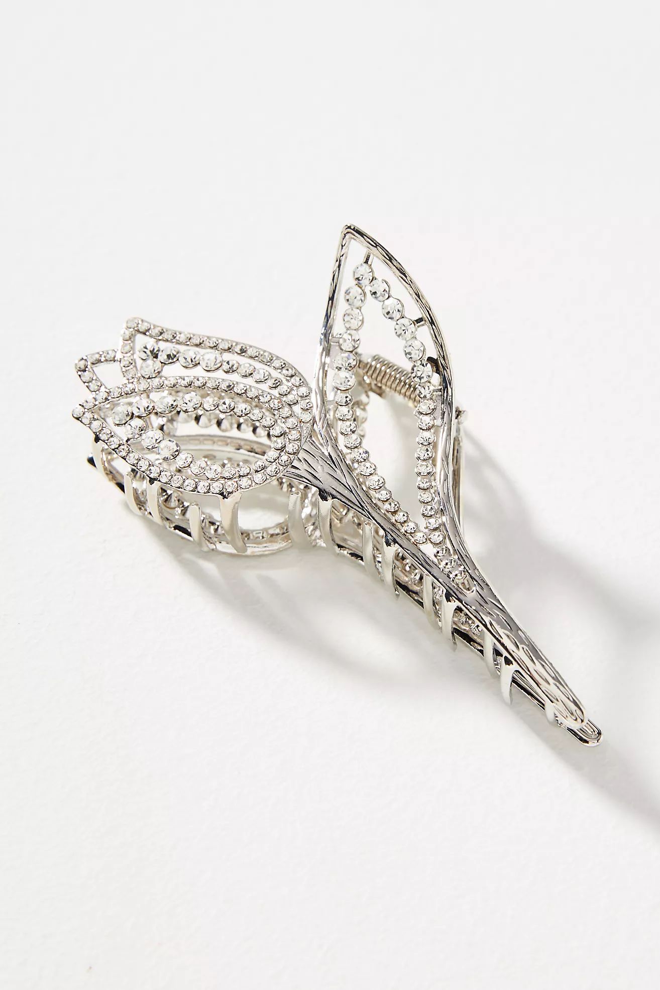 Embellished Metal Tulip Hair Claw Clip | Anthropologie (US)