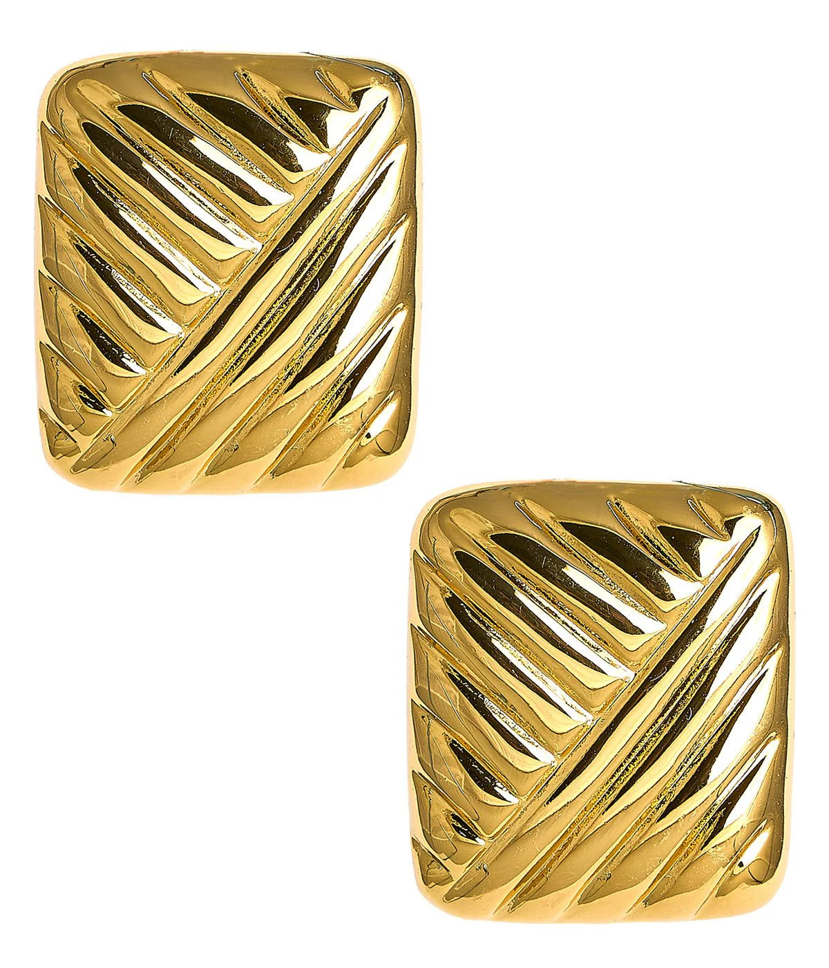 Griffith - Puffy 18k Plated Gold Statement Earring - Meeghan Mullin Co | Lisi Lerch Inc