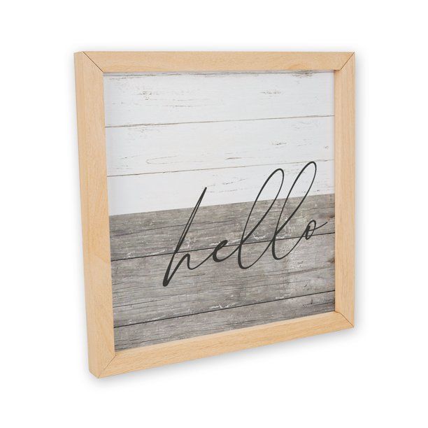 Hello Wood Sign Wall Décor, Farmhouse Kitchen Décor, Rustic Bathroom Welcome Sign, Home Sign Sm... | Walmart (US)