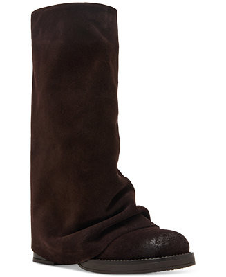 Steve Madden Benton Mid-Shaft Foldover Cuffed Moto Boots - Macy's | Macy's