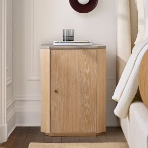 Essex Cerused Marble Nightstand (18") | West Elm (US)