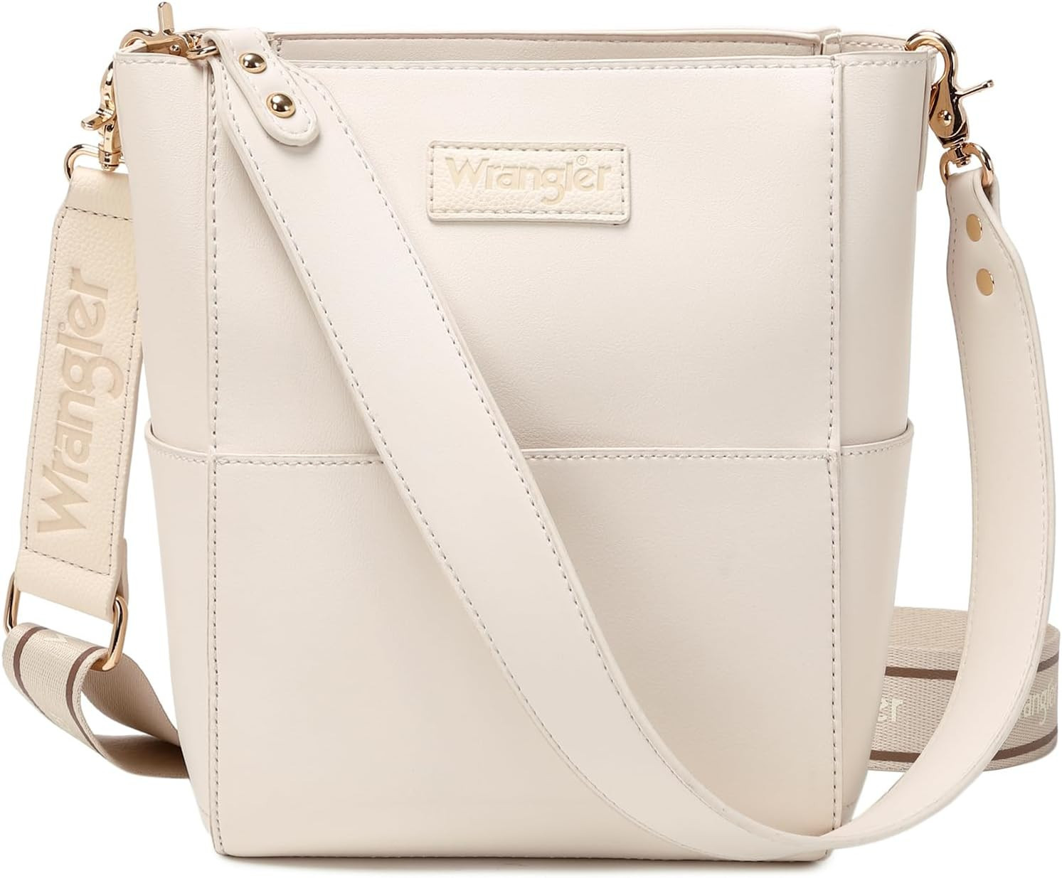 Wrangler Bucket Handbags for Women Crossbody Shoulder Purse with Organizer Insert | Amazon (US)