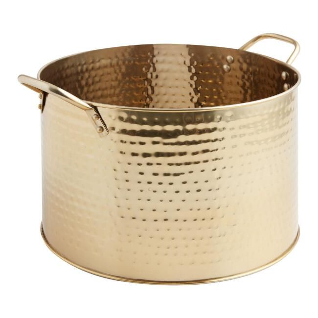 Julian Gold Hammered Party Tub | World Market