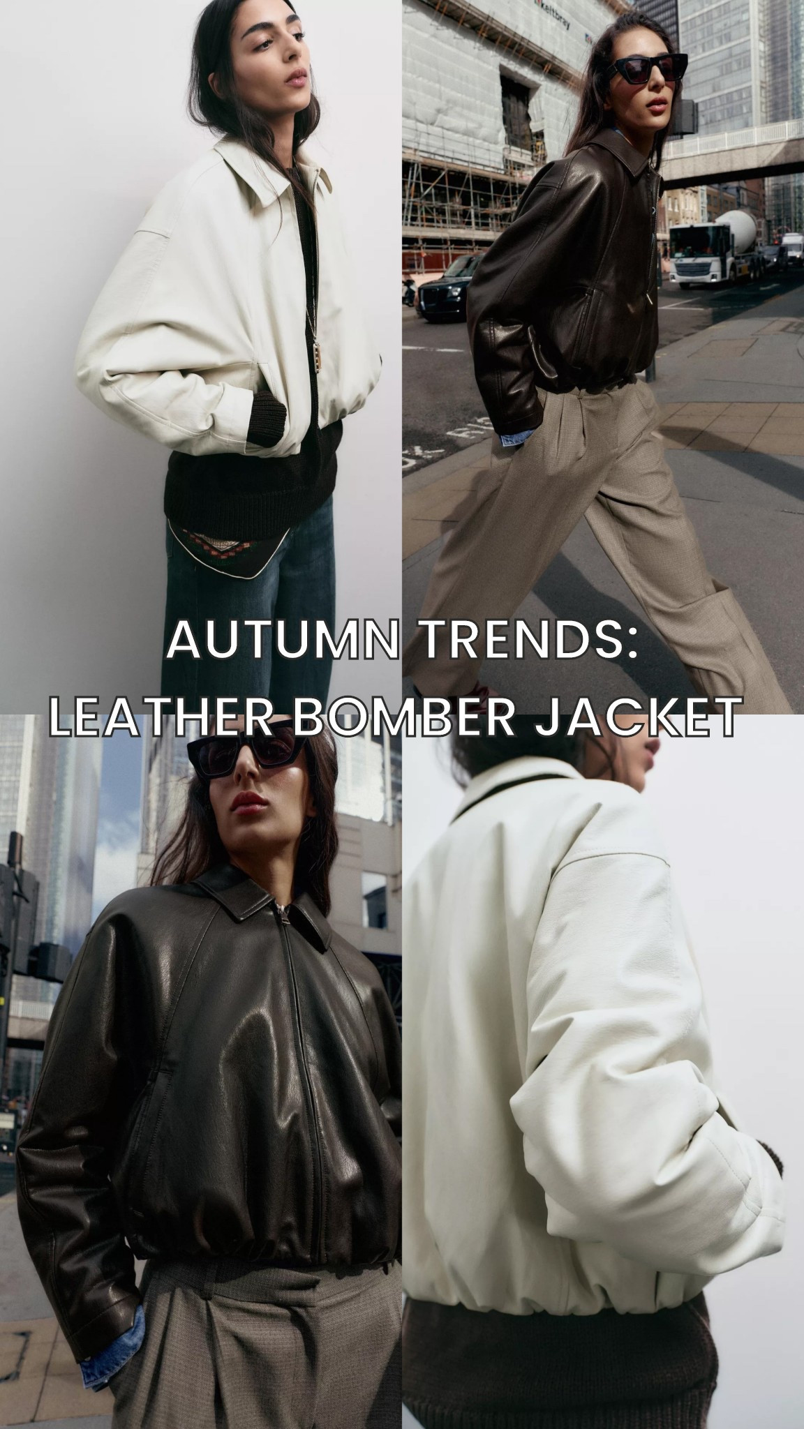 ZARA new in - faux leather bomber jacket in a chocolate brown (shade of the season) and a stunning off-white. An autumn jacket that hits the fashion trends but remains a classic capsule wardrobe staple for fall

 *size up if you want a fit like my H&M brown leather jacket with bubble hem detail

I have linked some of my favourite cropped leather jackets from the high-street too…  #zara #autumntrends

#LTKuk #LTKFashionMonth #LTKautumn