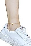 Heart anklet, waterproof gold chain ankle bracelet, tiny heart bead charm anklet, personalised ankle | Amazon (US)
